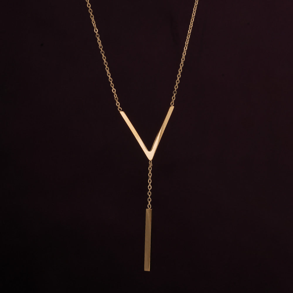 V Shaped Pendant Necklace