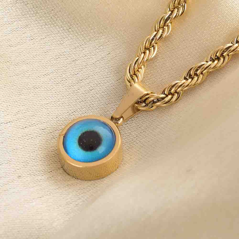 Evil-Eye Spiral Necklace