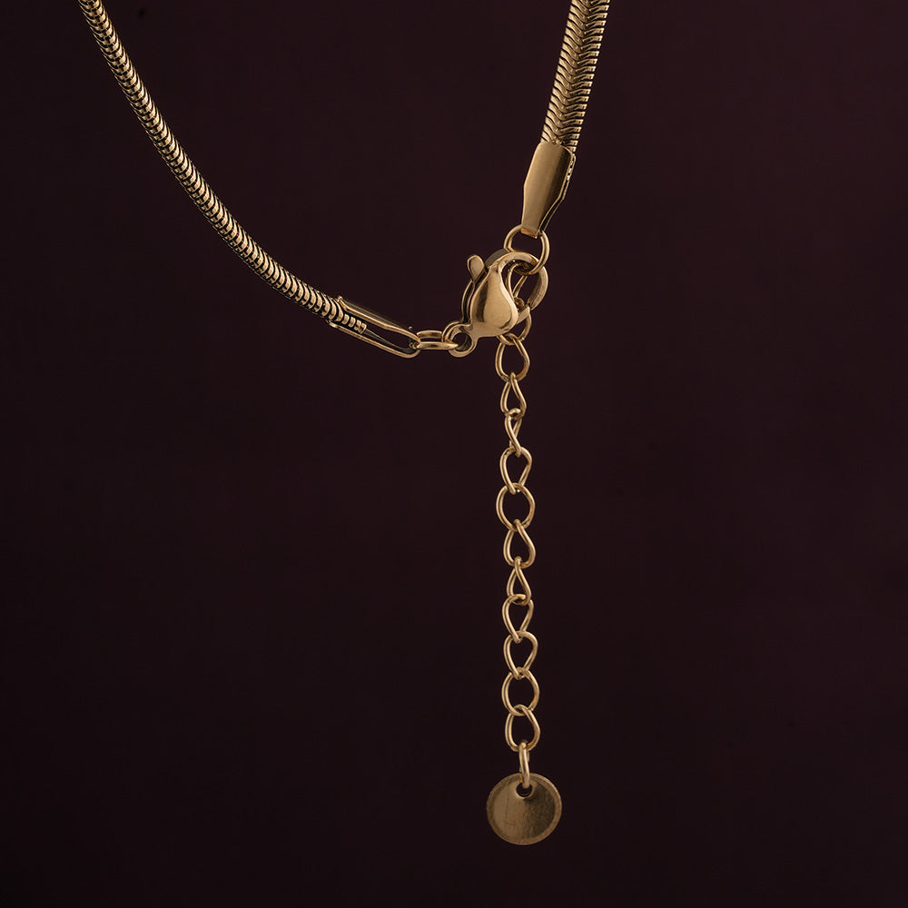 Pink Gemstone Embedded Necklace