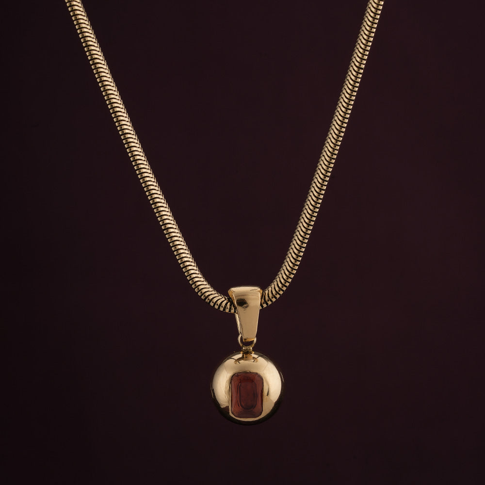 Pink Gemstone Embedded Necklace