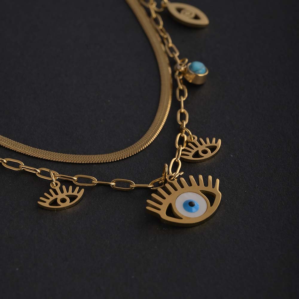 Evil-eye Cascade Necklace