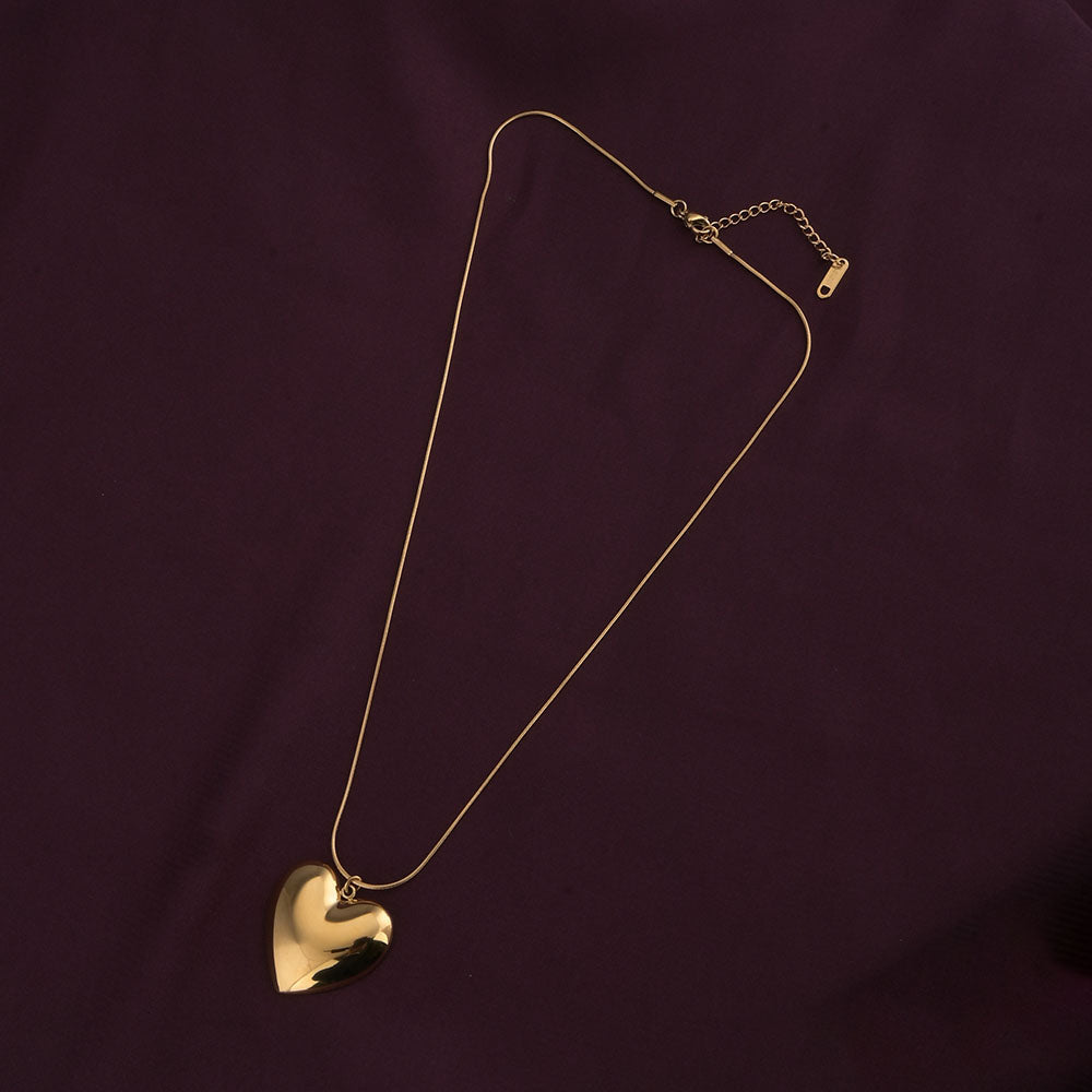 Heart Pendent Gold Chain Necklace