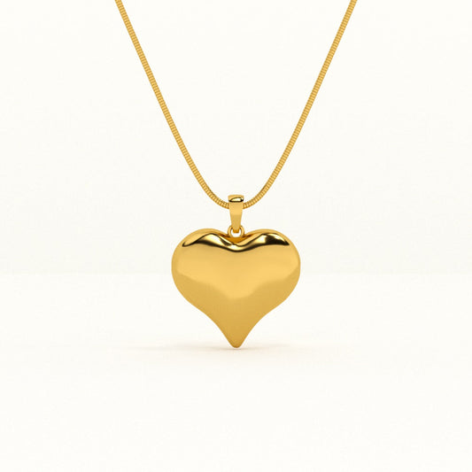 Heart Pendent Gold Chain Necklace