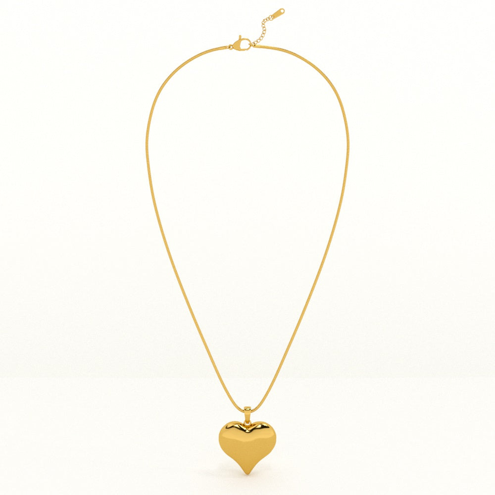 Heart Pendent Gold Chain Necklace