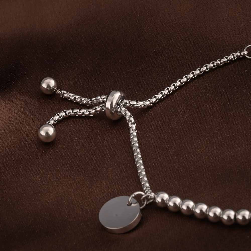 Minimalist Silver Charm Bracelet