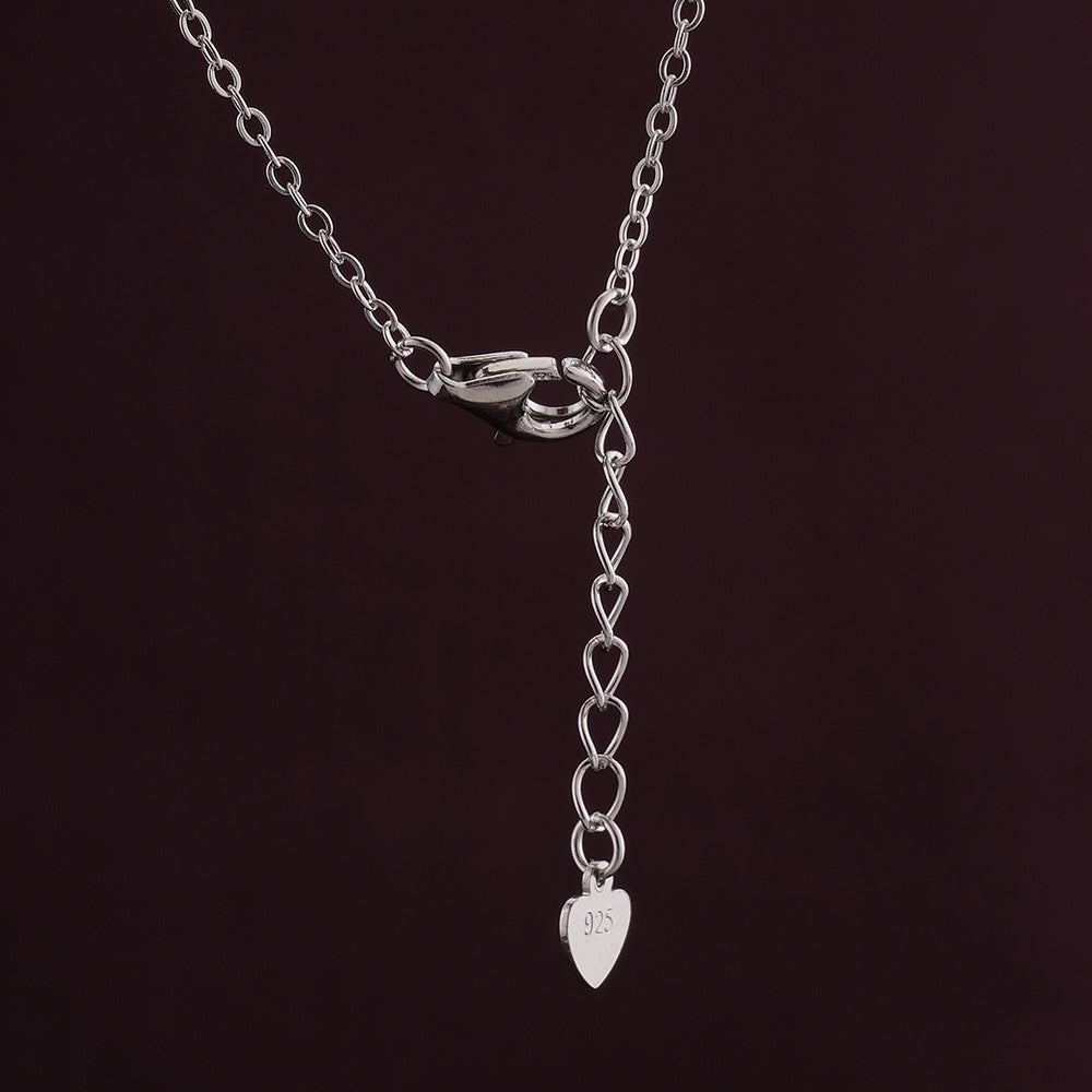 Solitaire Love Necklace | Silver