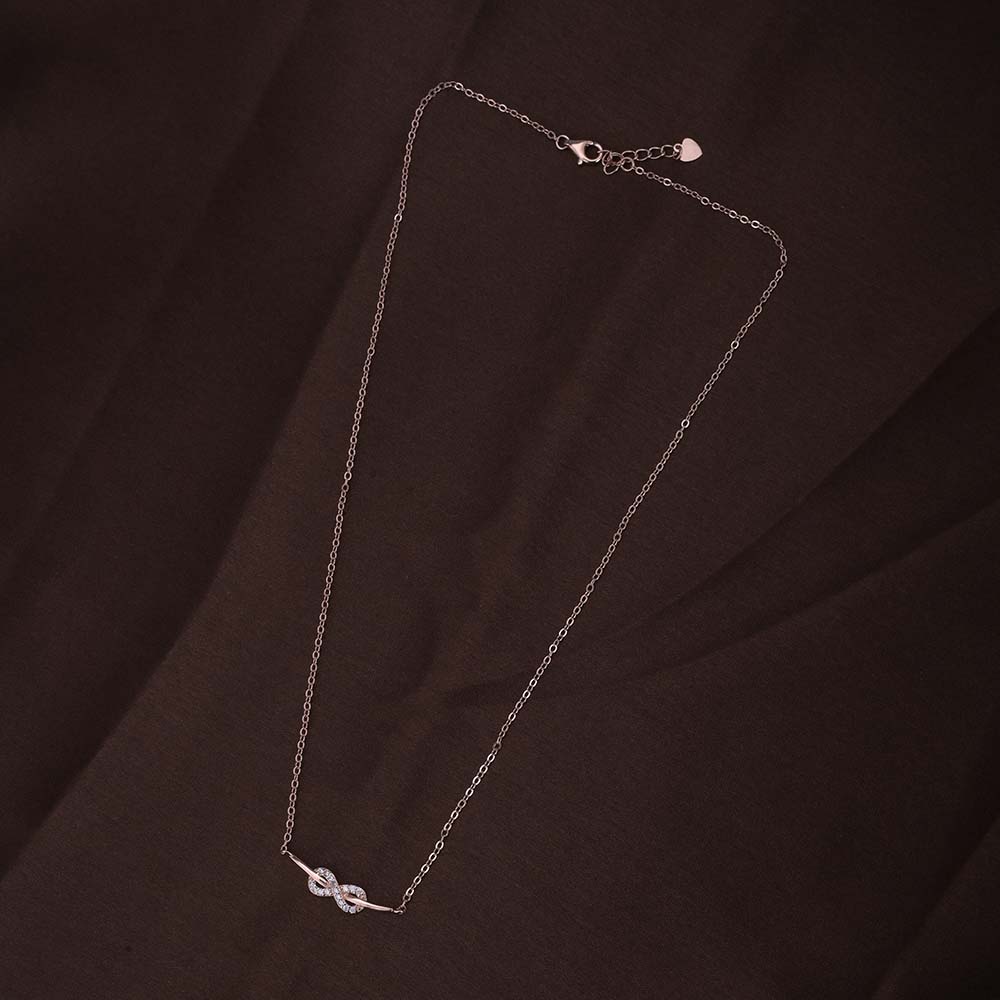 Starlit Infinity Necklace | Rose Gold