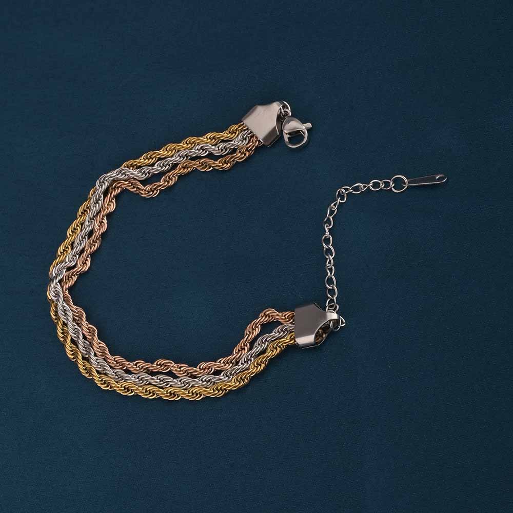 Metallic Mix Twisted Chain Bracelet