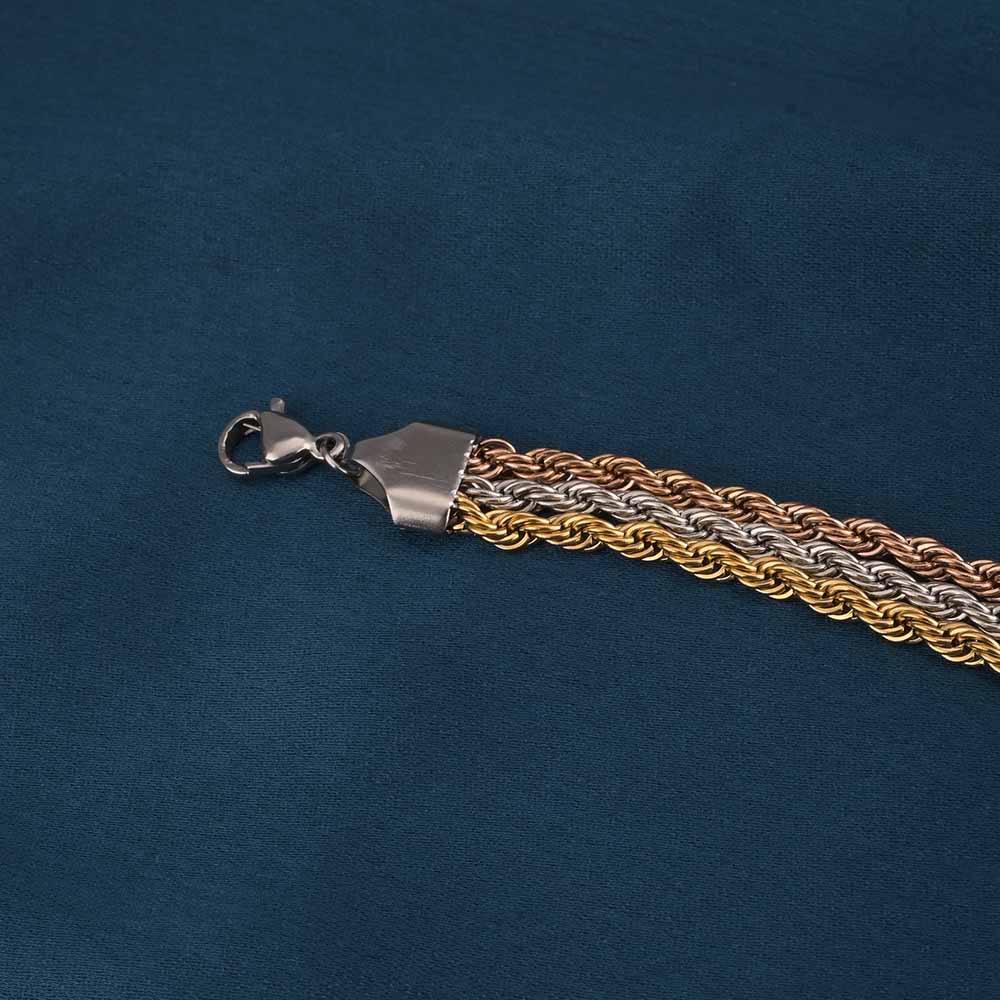 Metallic Mix Twisted Chain Bracelet