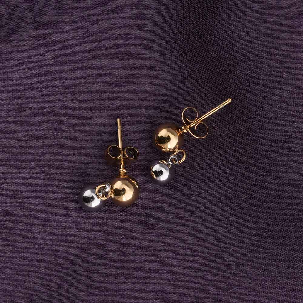 Minimalist Gold & Silver Stud Earrings