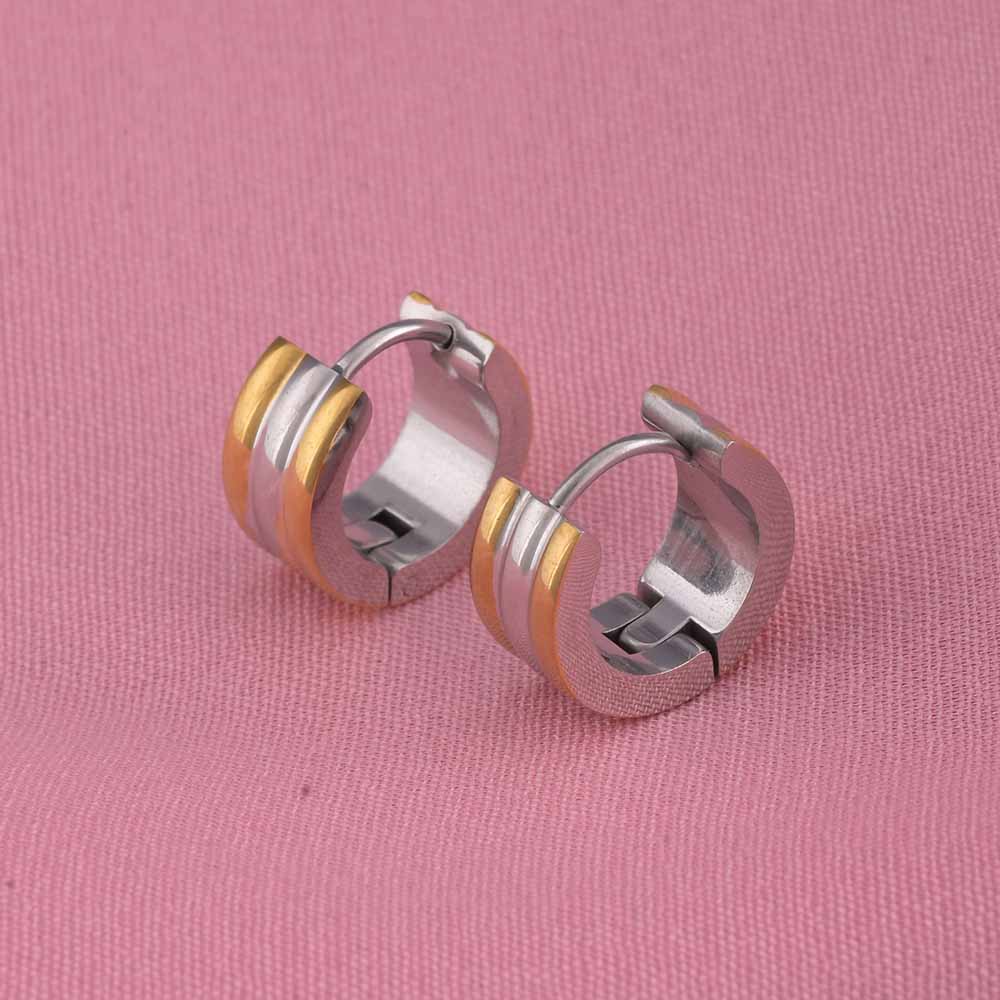 Minimal Gold and Silver Hoop Earrings