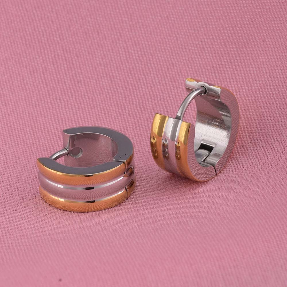 Minimal Gold and Silver Hoop Earrings