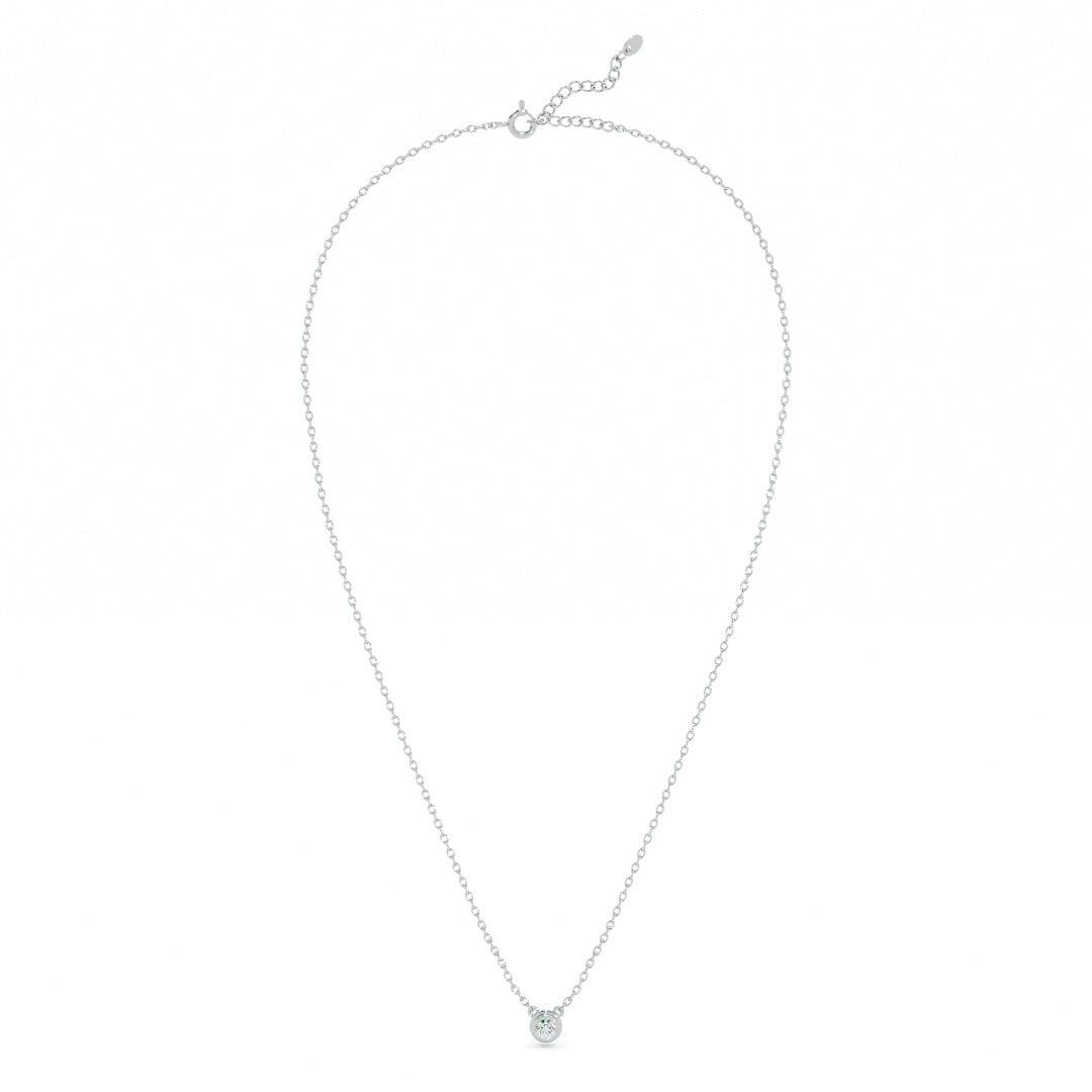 Single Solitaire 9KT Gold Lab Grown Diamond Necklace