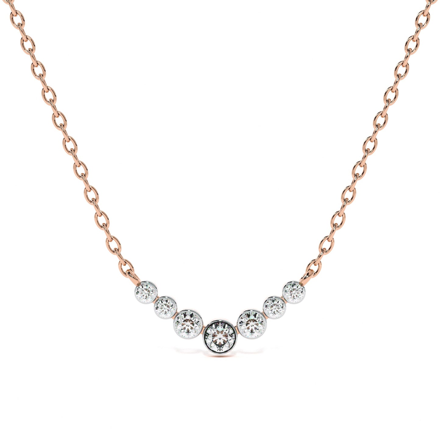 Stepping Stone 9KT Gold Lab Grown Diamond Necklace