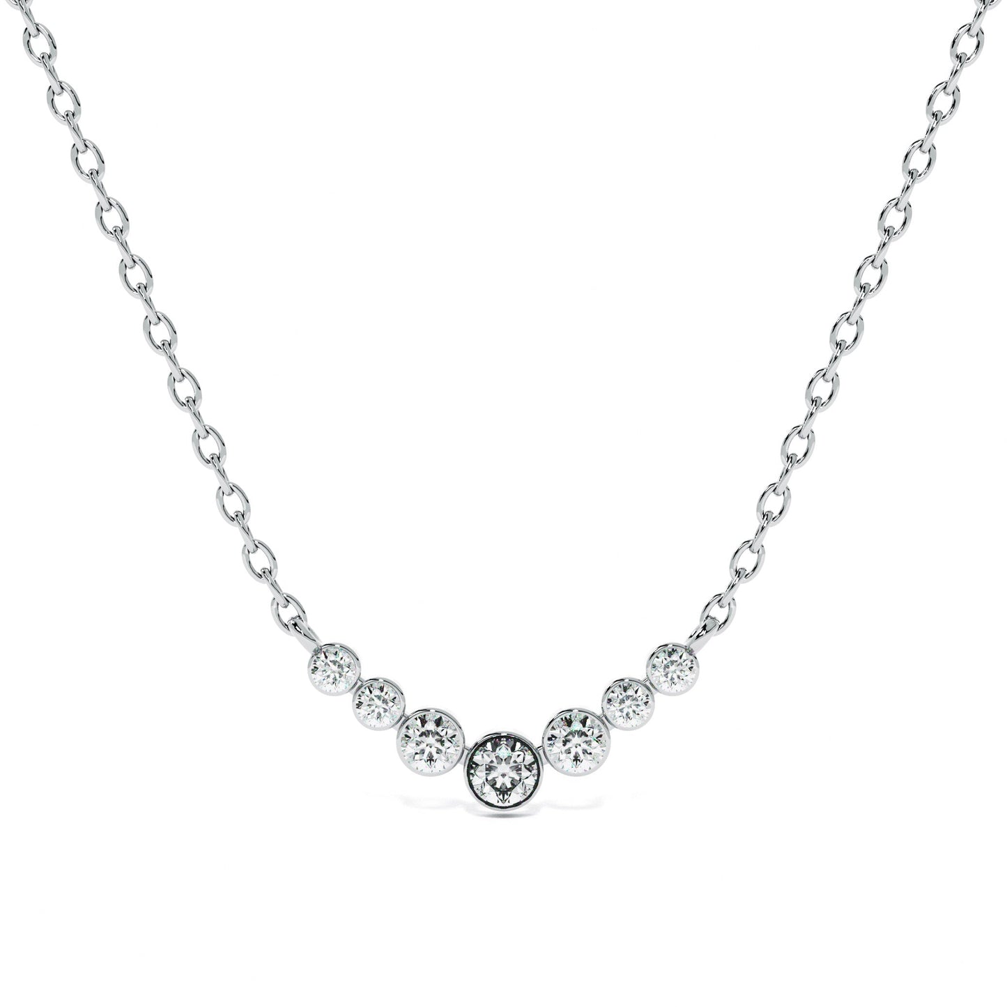 Stepping Stone 9KT Gold Lab Grown Diamond Necklace