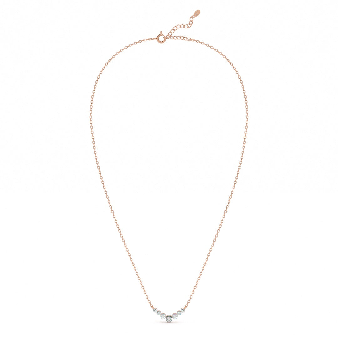 Stepping Stone 9KT Gold Lab Grown Diamond Necklace