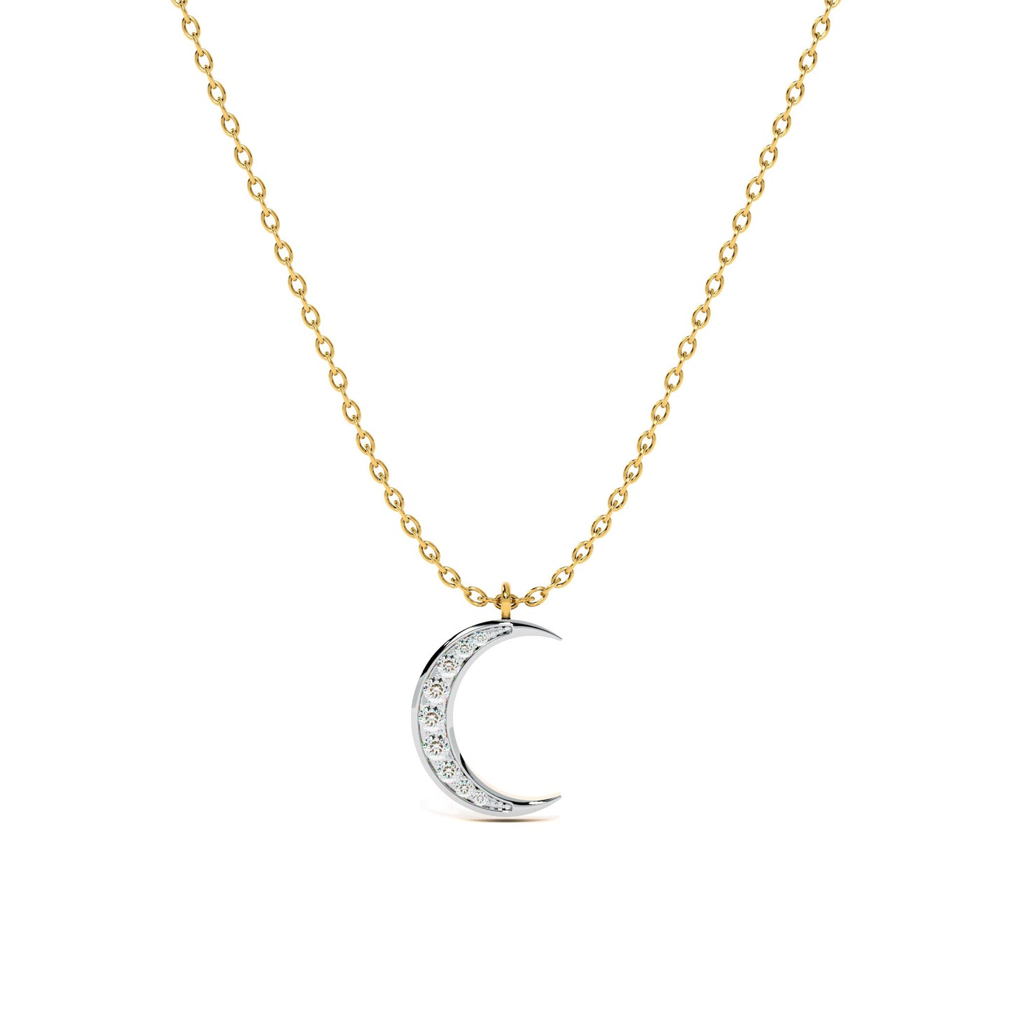 Moonlight 9KT Gold Lab Grown Diamond Necklace