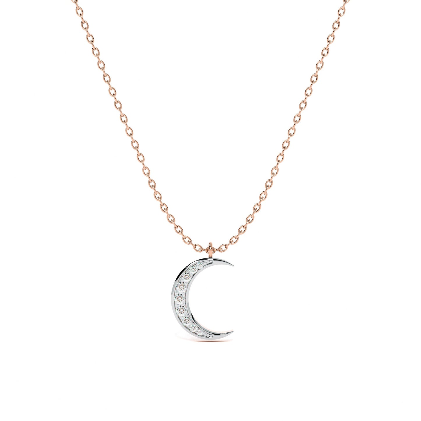 Moonlight 9KT Gold Lab Grown Diamond Necklace