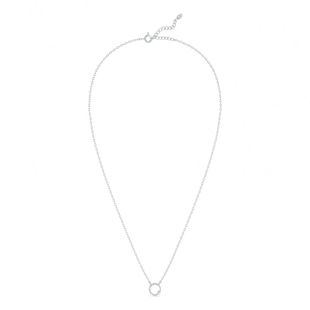 Enclosed Gem 9KT Gold Lab Grown Diamond Necklace