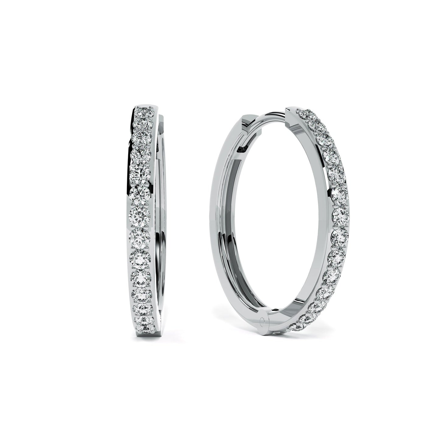 Timeless 9KT Gold Lab Grown Diamond Hoop Earrings