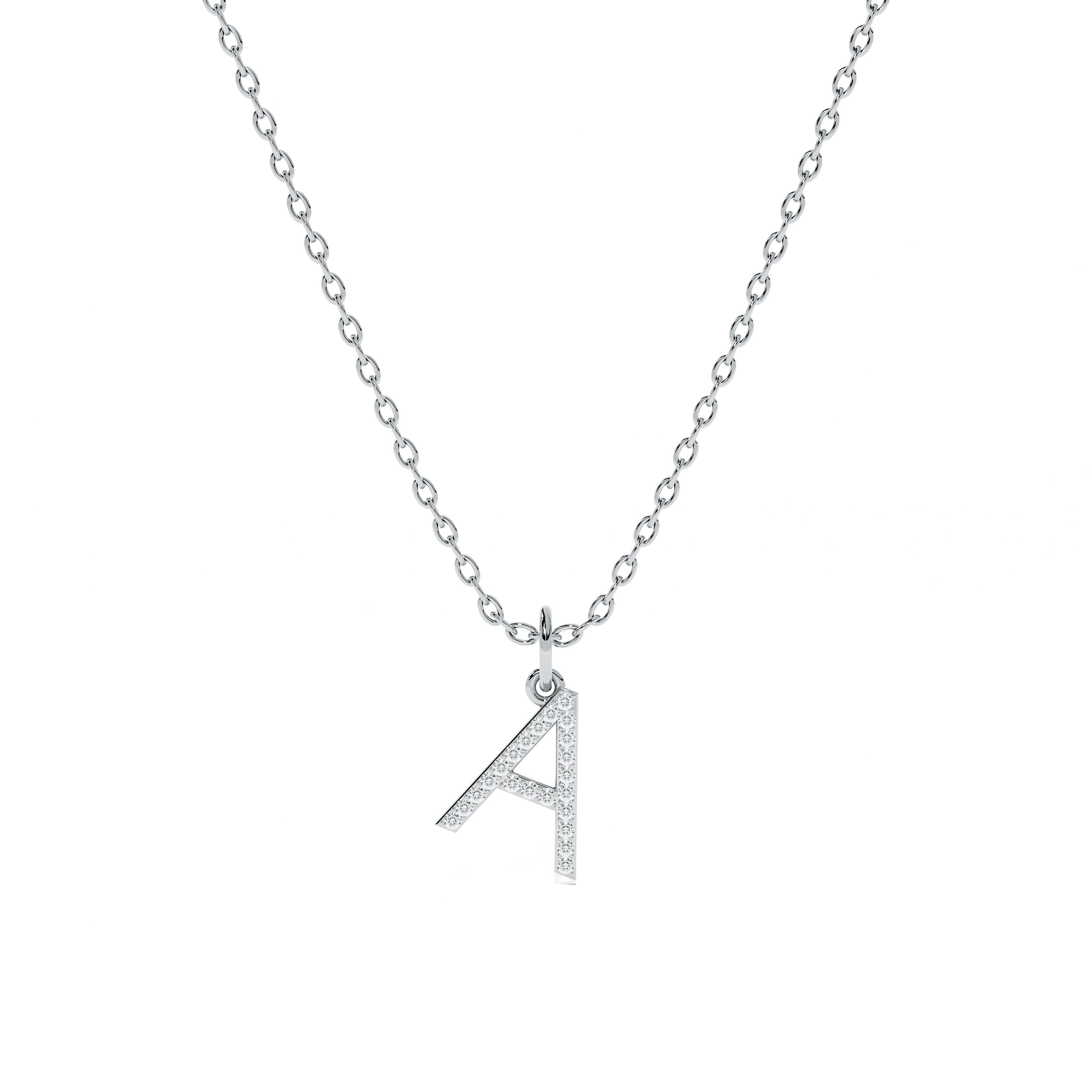 Elegant Initial 9KT Gold Lab Grown Diamond Necklace