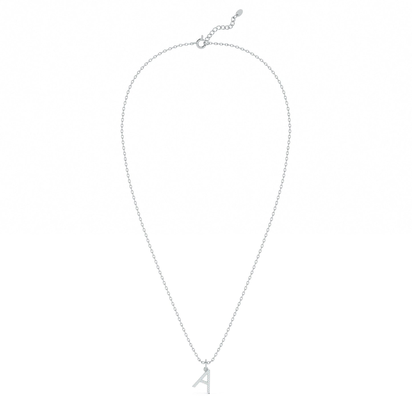 Elegant Initial 9KT Gold Lab Grown Diamond Necklace