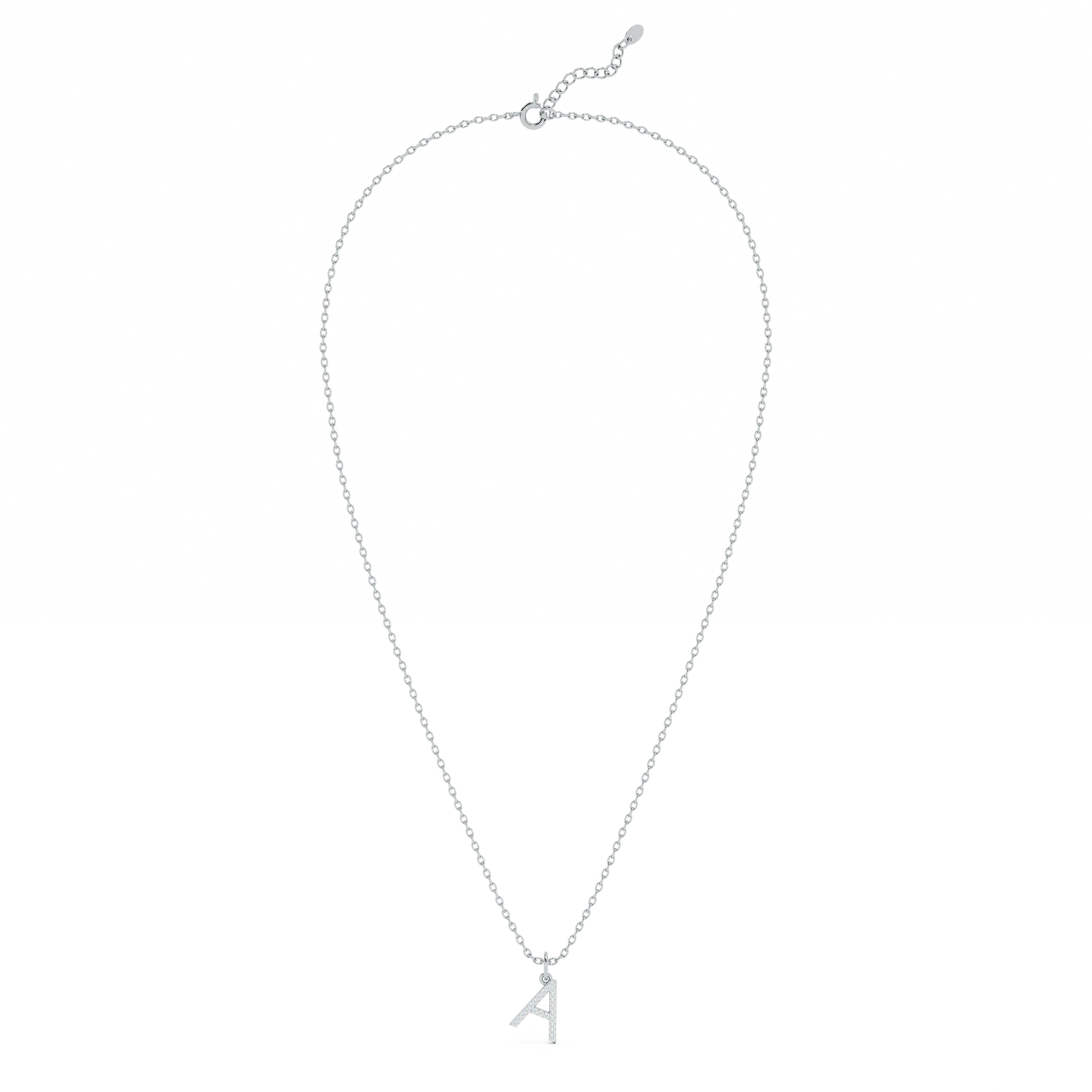 Elegant Initial 9KT Gold Lab Grown Diamond Necklace