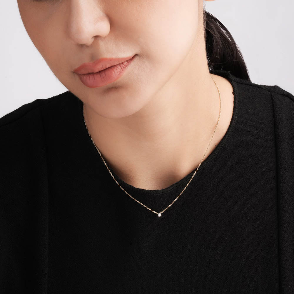 0.06 Carat Solo Glow 9KT Gold Lab Grown Diamond Pendant
