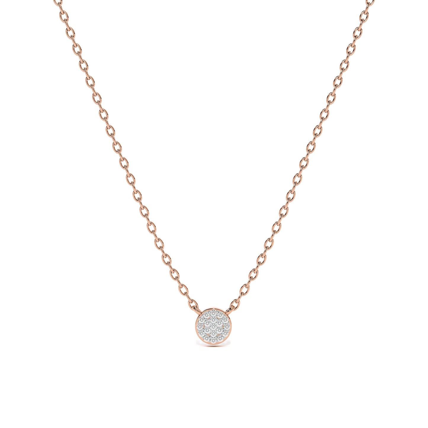 Celeste Cluster 9KT Gold Lab Grown Diamond Necklace