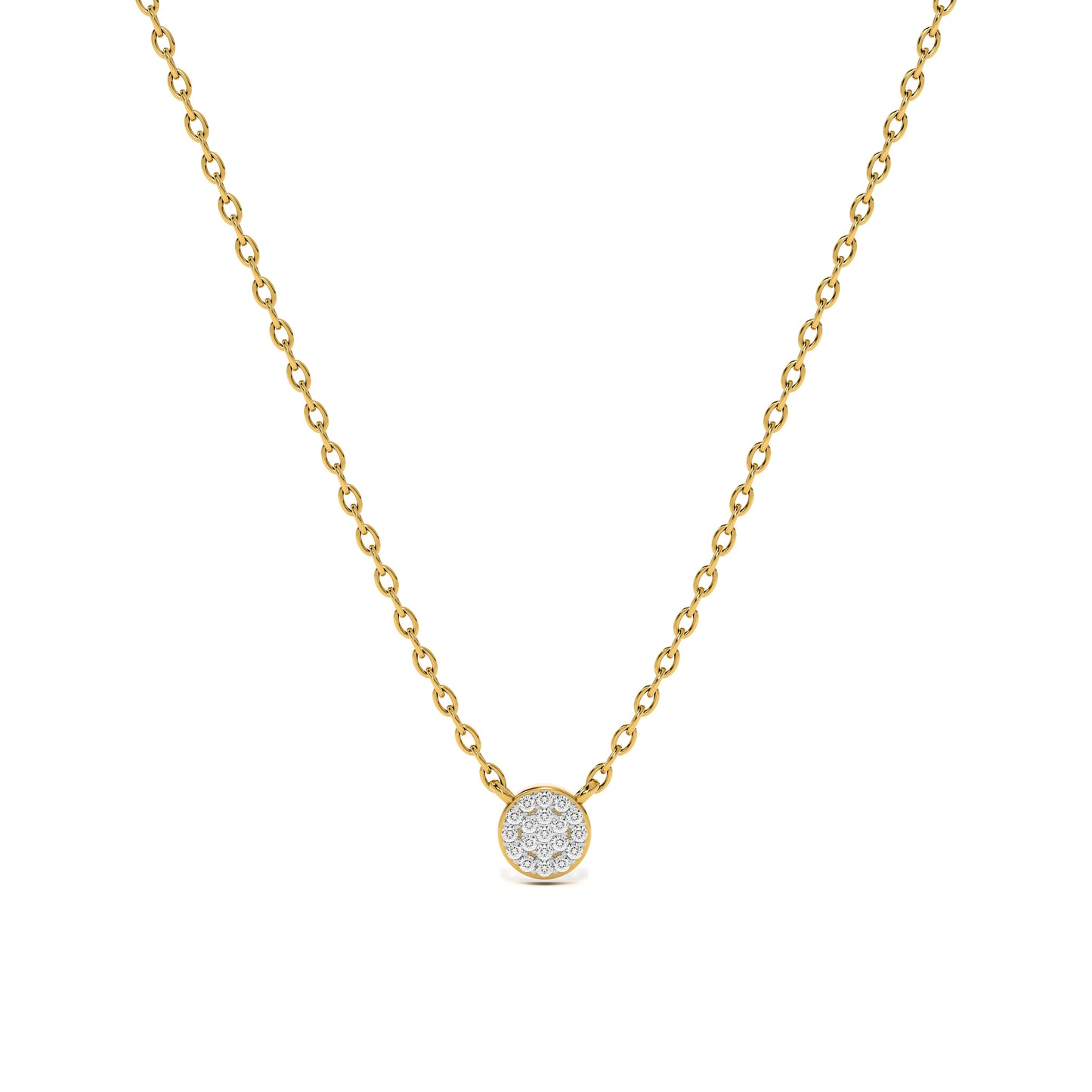 Celeste Cluster 9KT Gold Lab Grown Diamond Necklace
