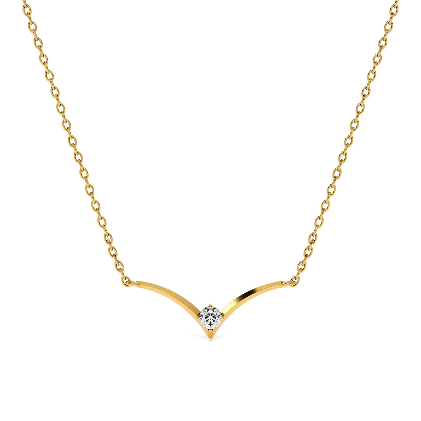 Vivid Glow 9KT Gold Lab Grown Diamond Gold Necklace