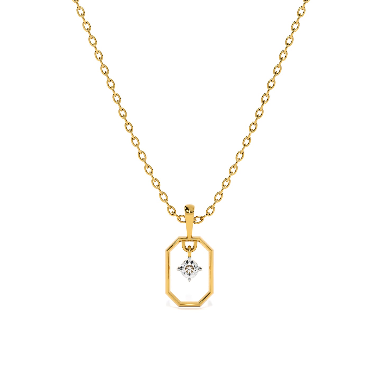 Vera Glow 9KT Gold Lab Grown Diamond Pendant
