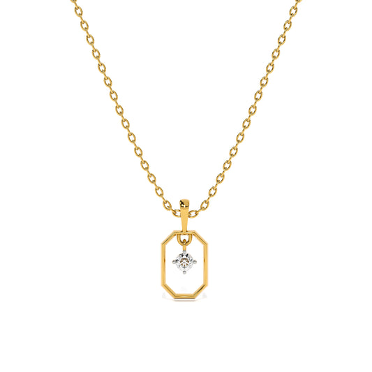 Vera Glow 9KT Gold Lab Grown Diamond Pendant