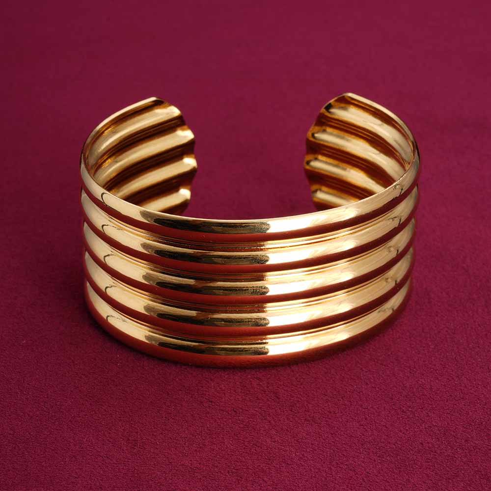 Golden Stack Cuff Bracelet