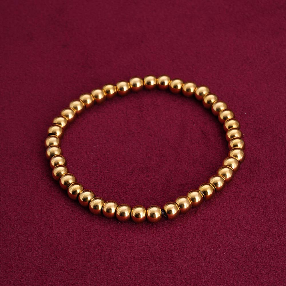 Golden Glow Bead Bracelet