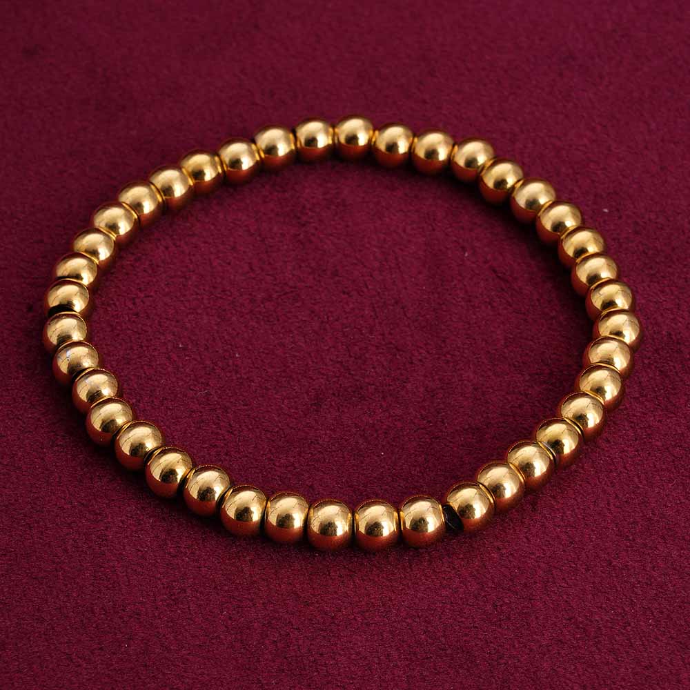 Golden Glow Bead Bracelet