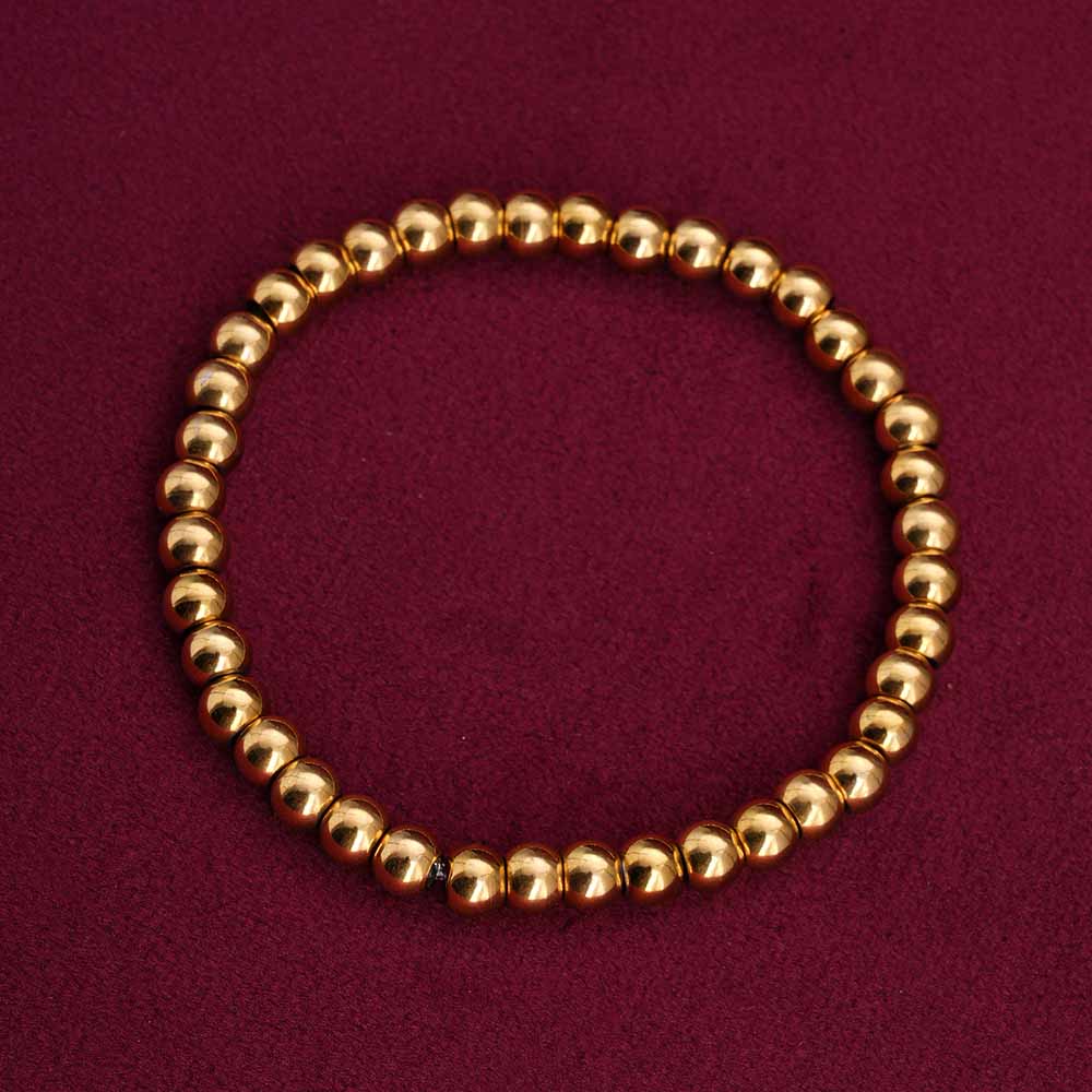 Golden Glow Bead Bracelet