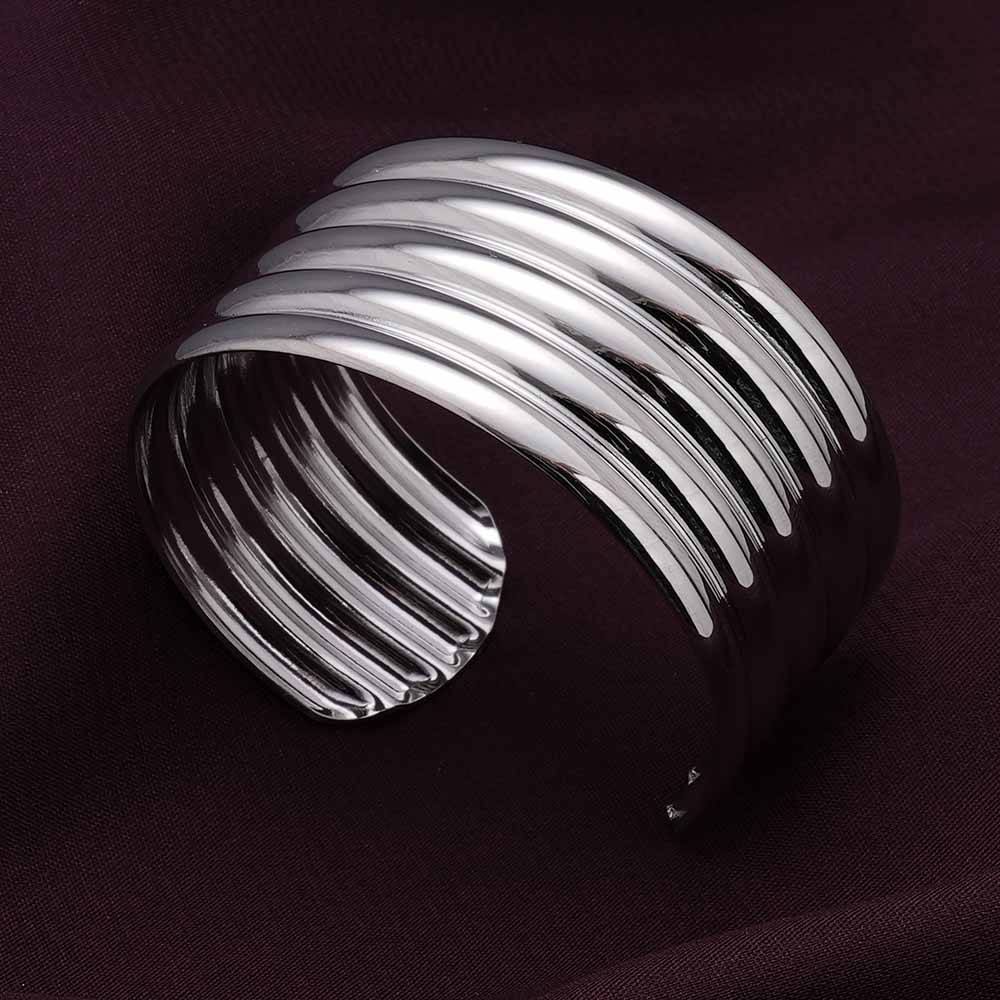 Silver Stack Cuff Bracelet