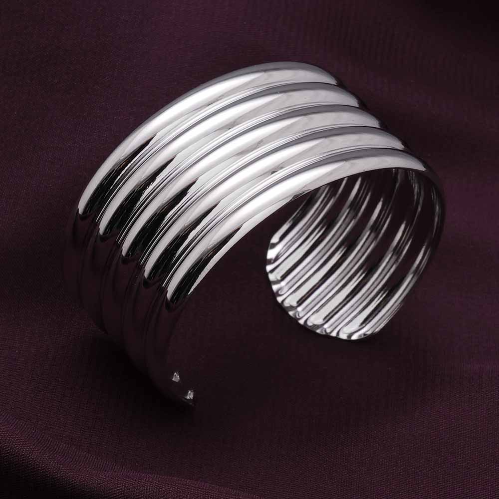 Silver Stack Cuff Bracelet