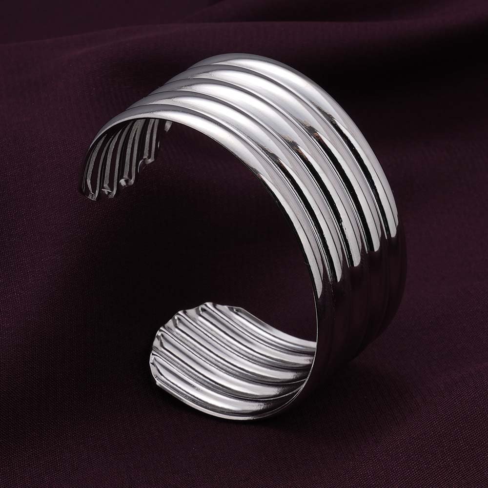 Silver Stack Cuff Bracelet