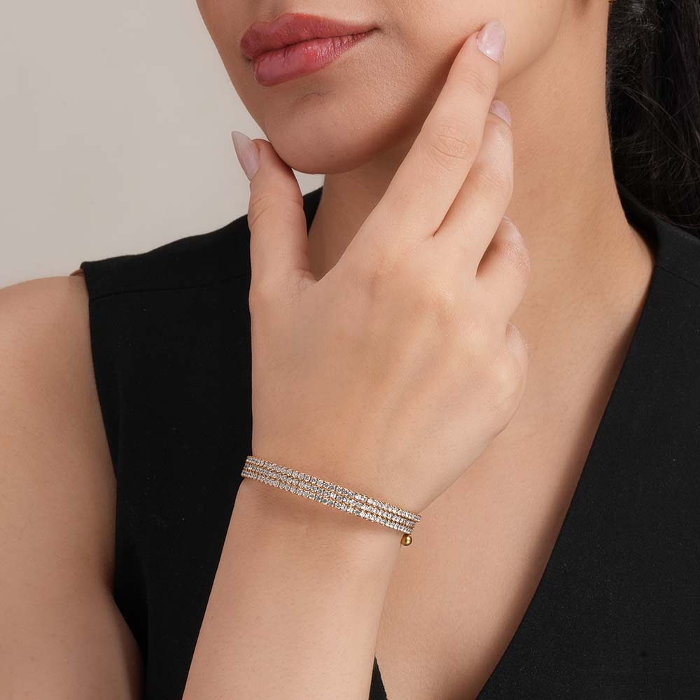 Golden Spiral Stone Bracelet
