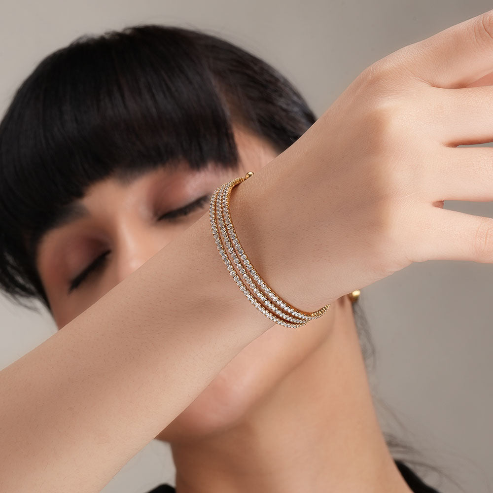 Golden Spiral Stone Bracelet