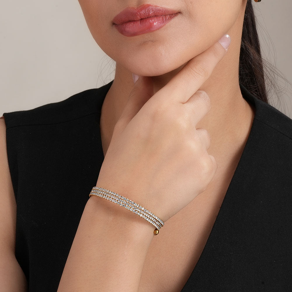 Golden Spiral Stone Bracelet