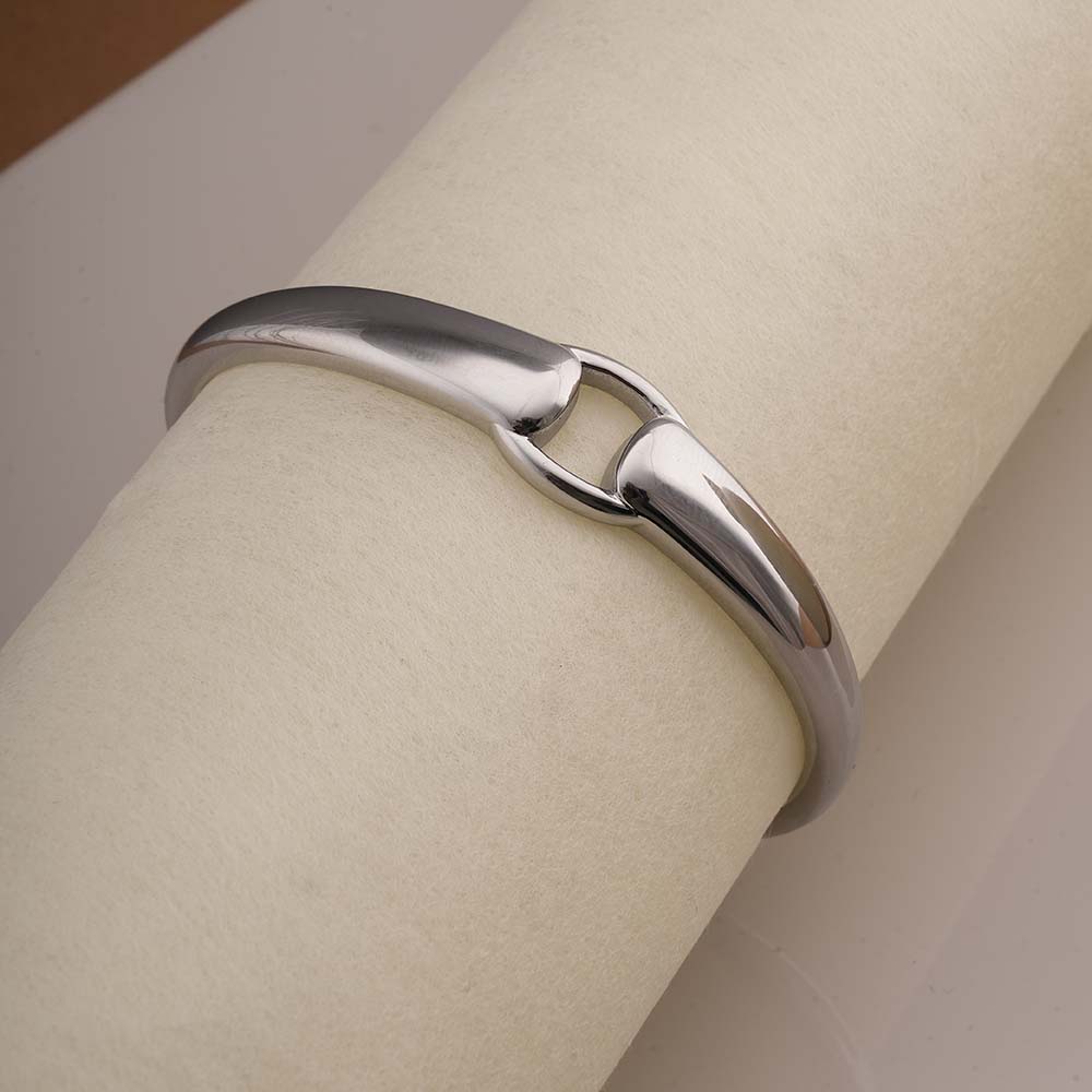 Modern Silver Cuff Bracelet