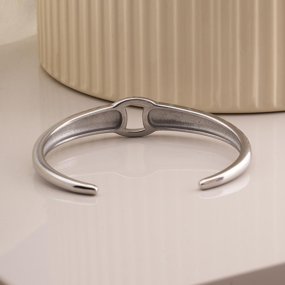 Modern Silver Cuff Bracelet