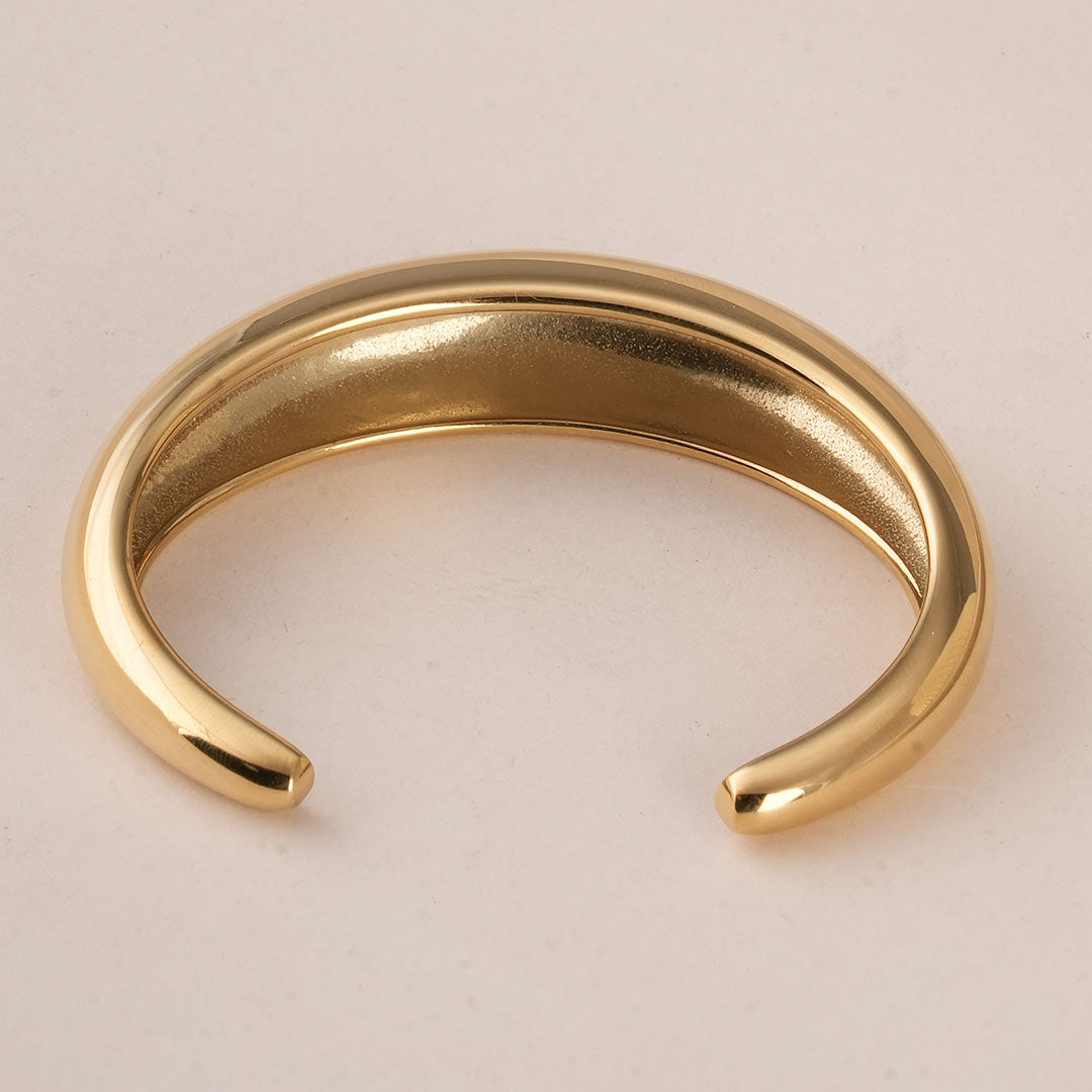 Plain Gold Stackable Cuff Bracelet