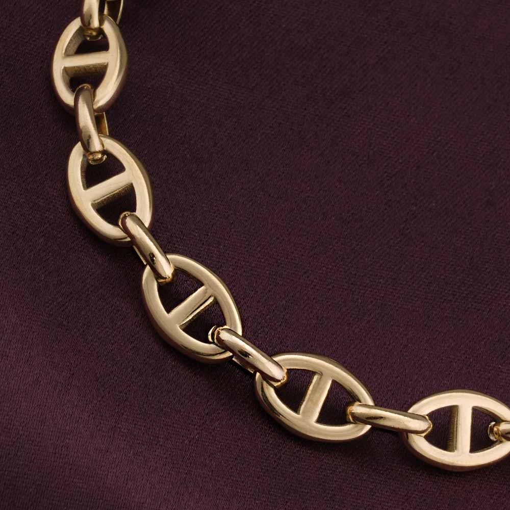 Gold D-Link Chain Bracelet