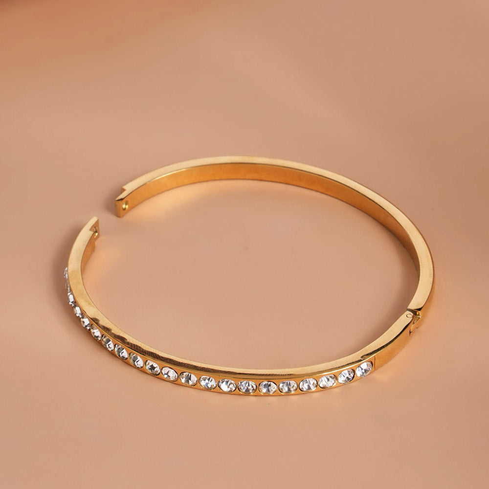 Glittering Diamond Bangle Bracelet