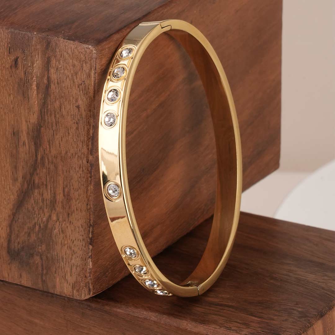 Round Diamond Bangle Bracelet