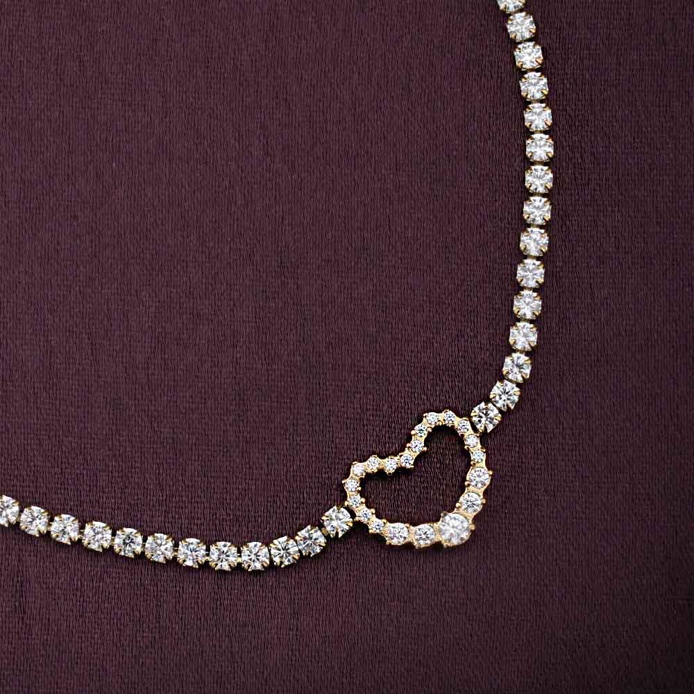 Heart Diamond Chain Bracelet